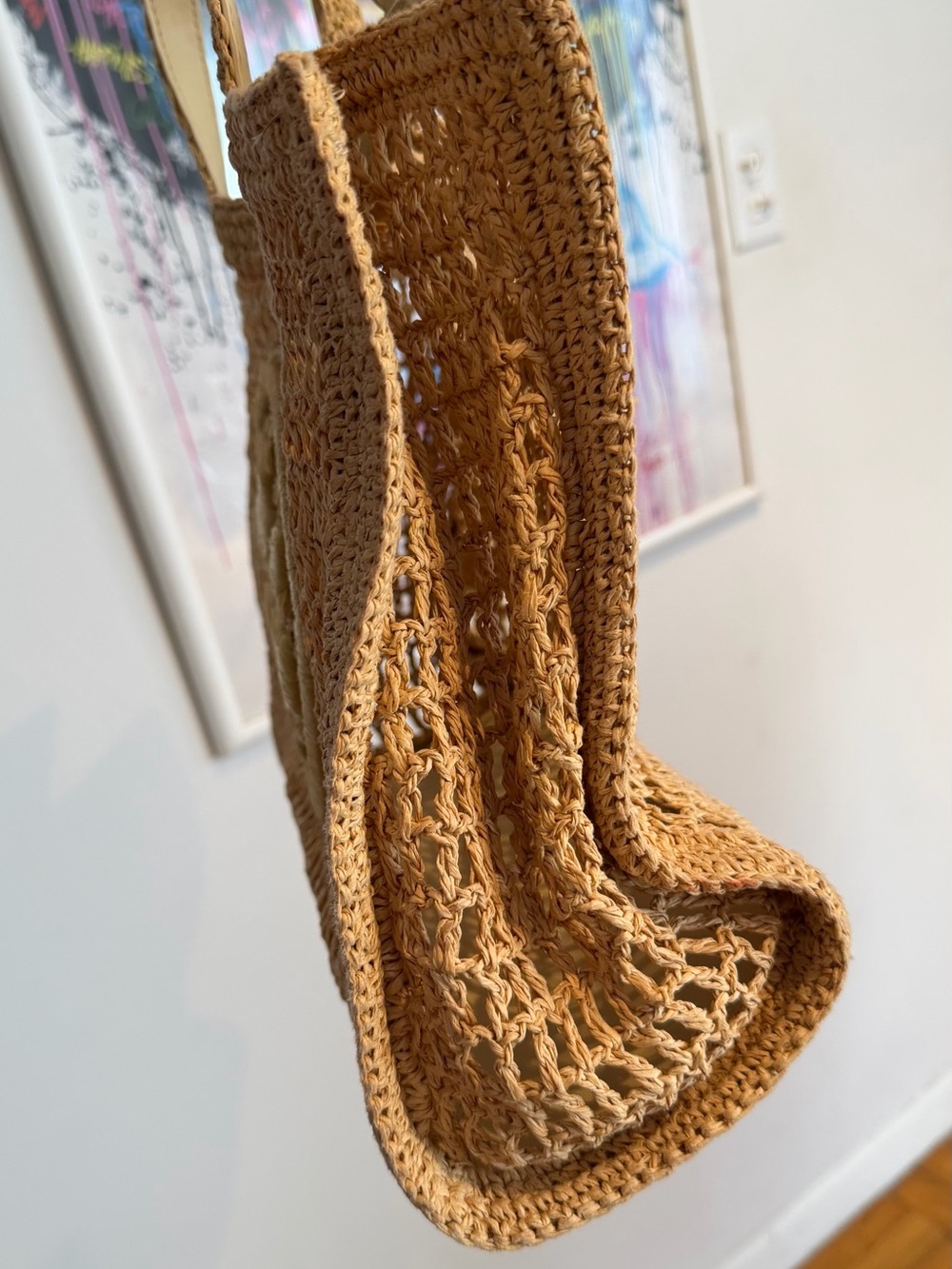 Tory Burch Woven Raffia Tote in Tan - Picture 6 of 9